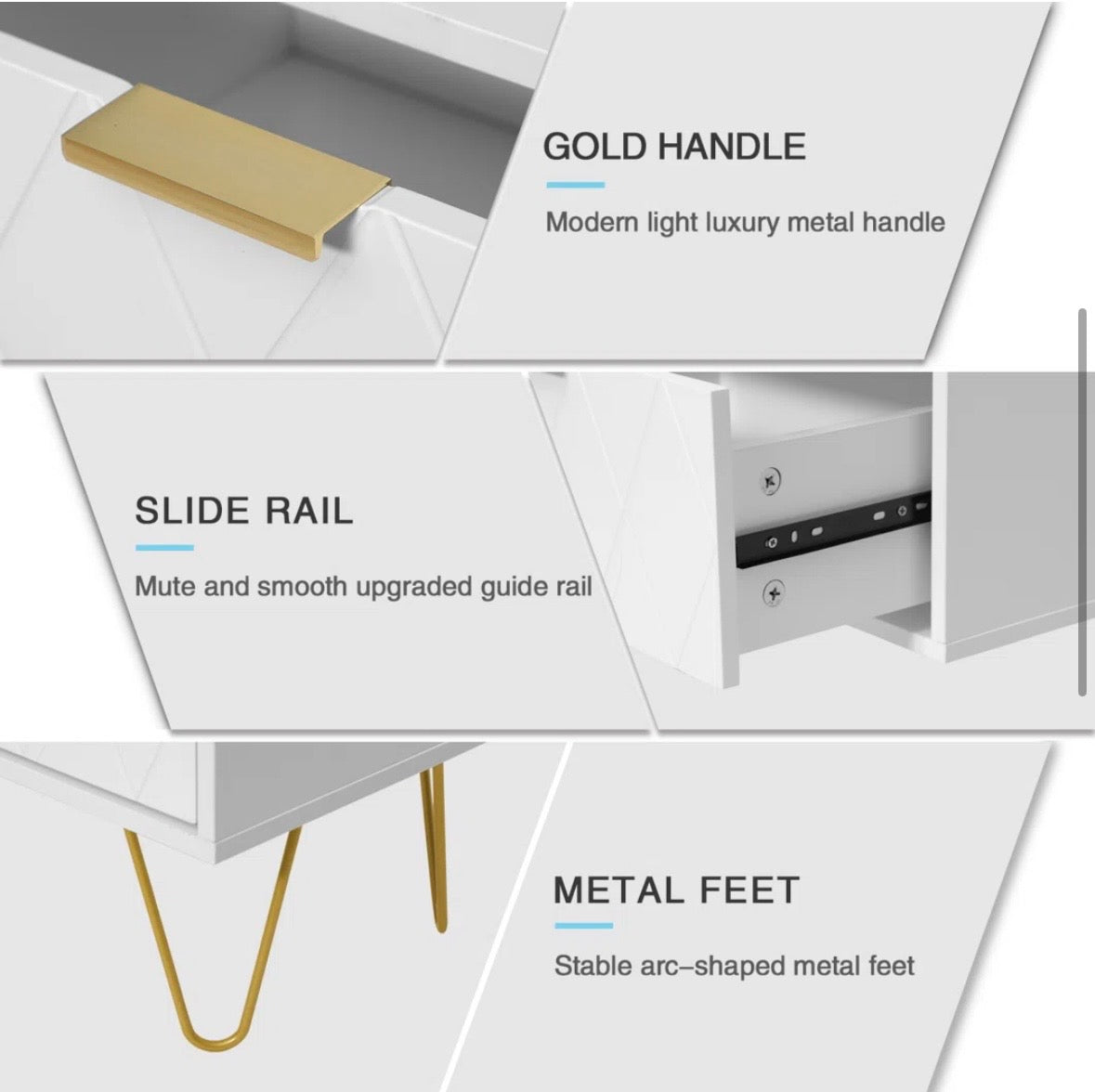 Modern 2-Drawer Nightstand
