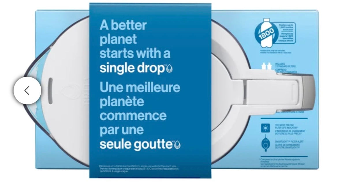 Brita® 10-Cup Water Filter Pitcher with 2 Standard Filters – BPA-Free