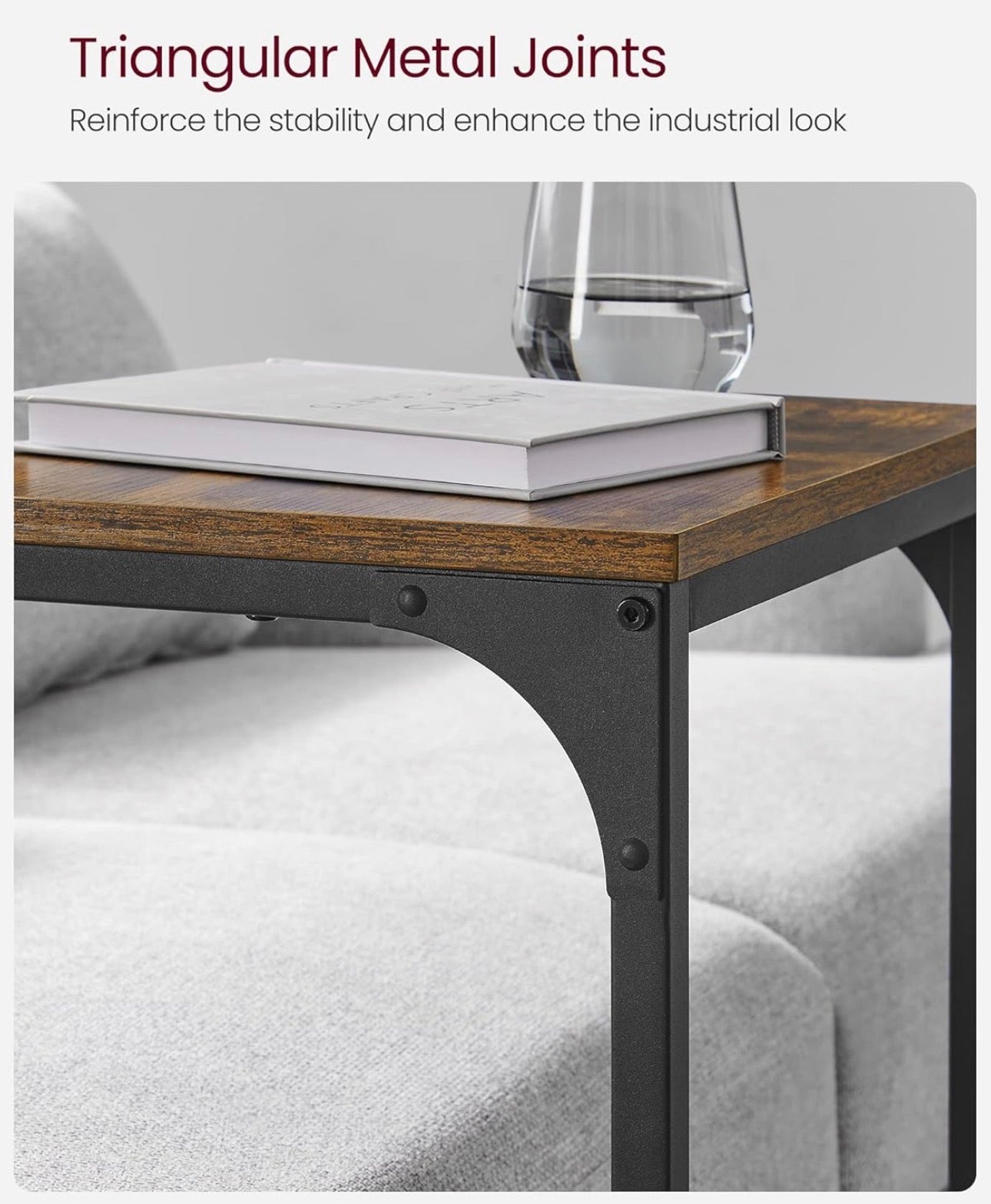 VASAGLE C-Shaped Side Table