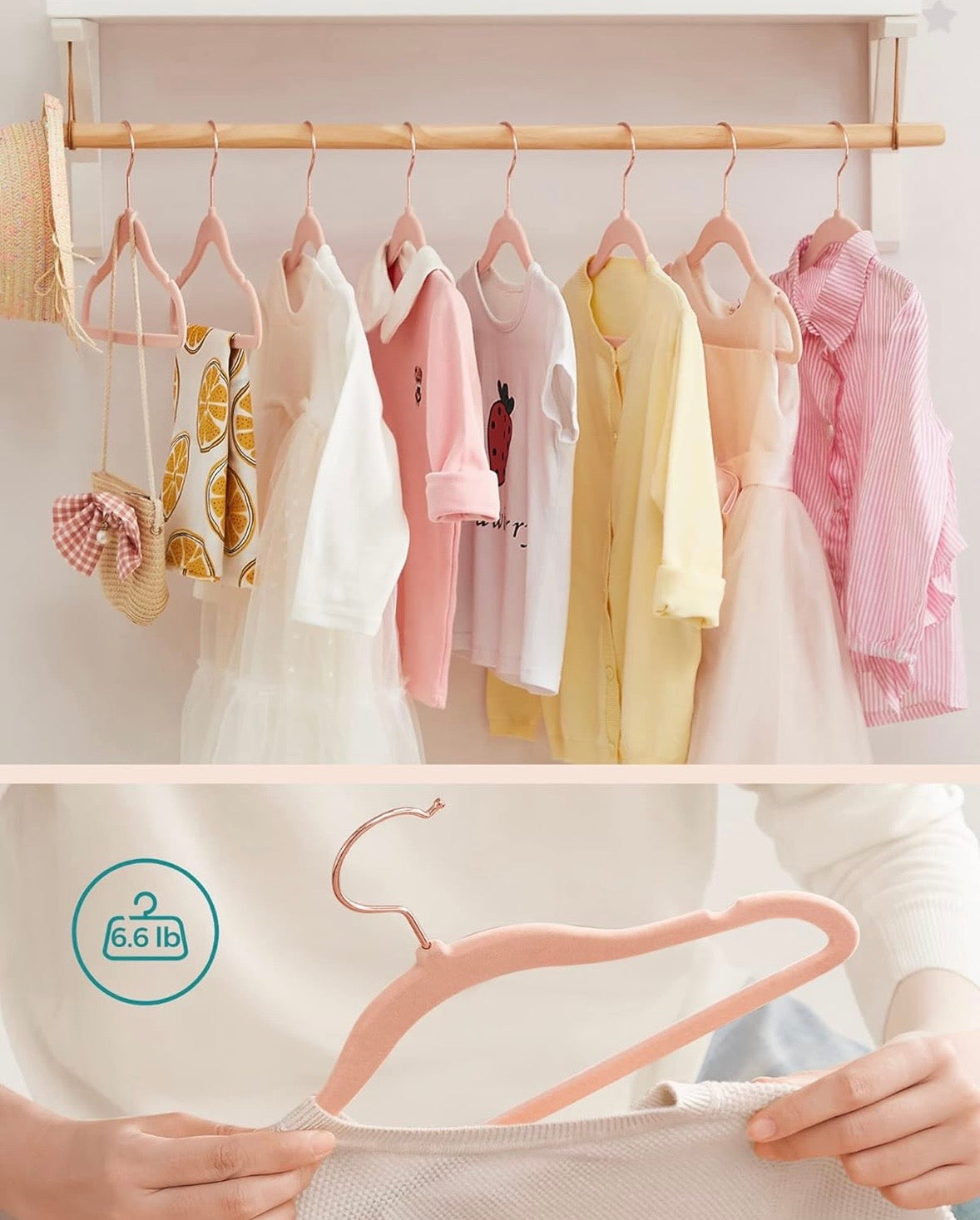 SONGMICS Kids Velvet Hangers