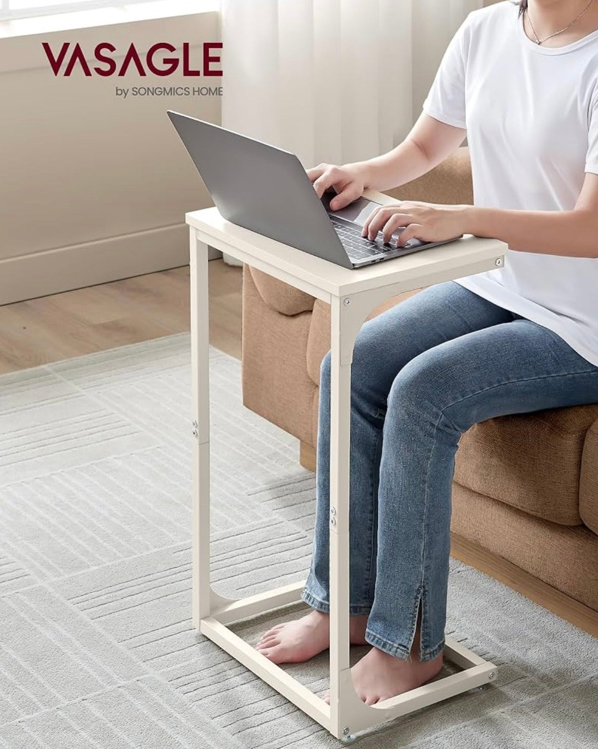 VASAGLE C-Shaped Side Table