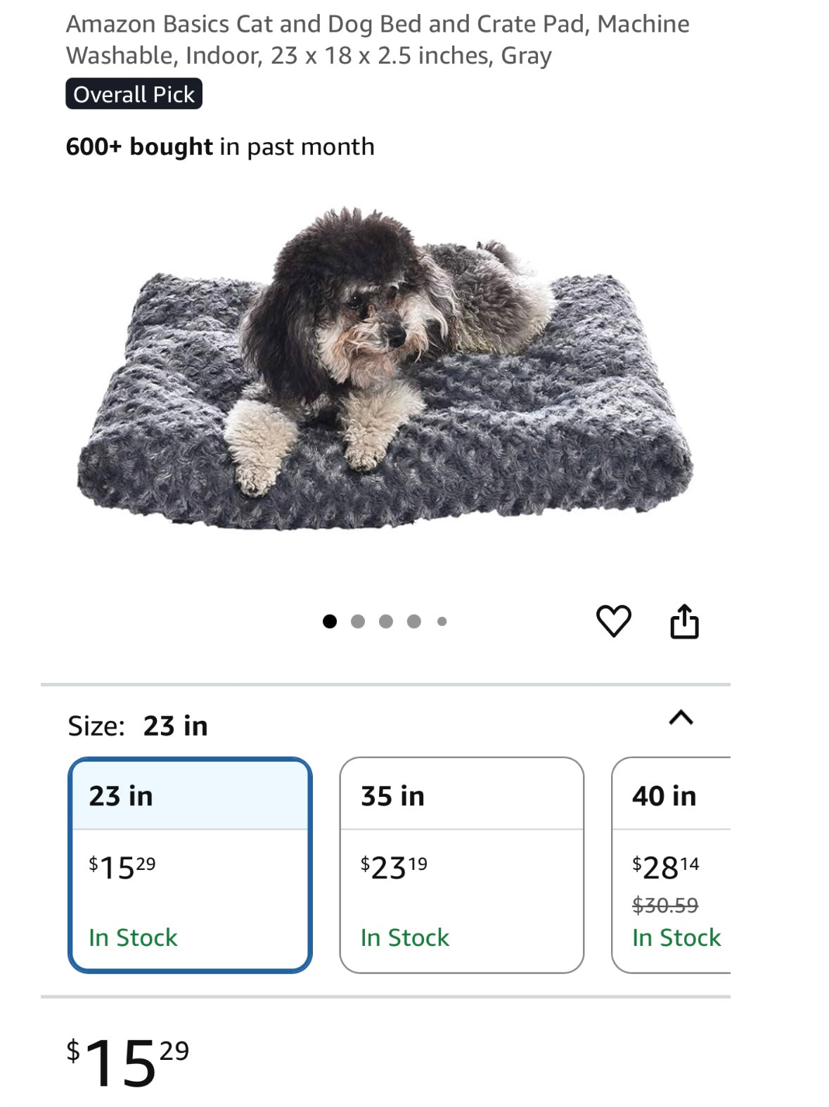 Amazon Basics Brown Pet Bed / Crate Pad – 40 % Off Amazon Price!