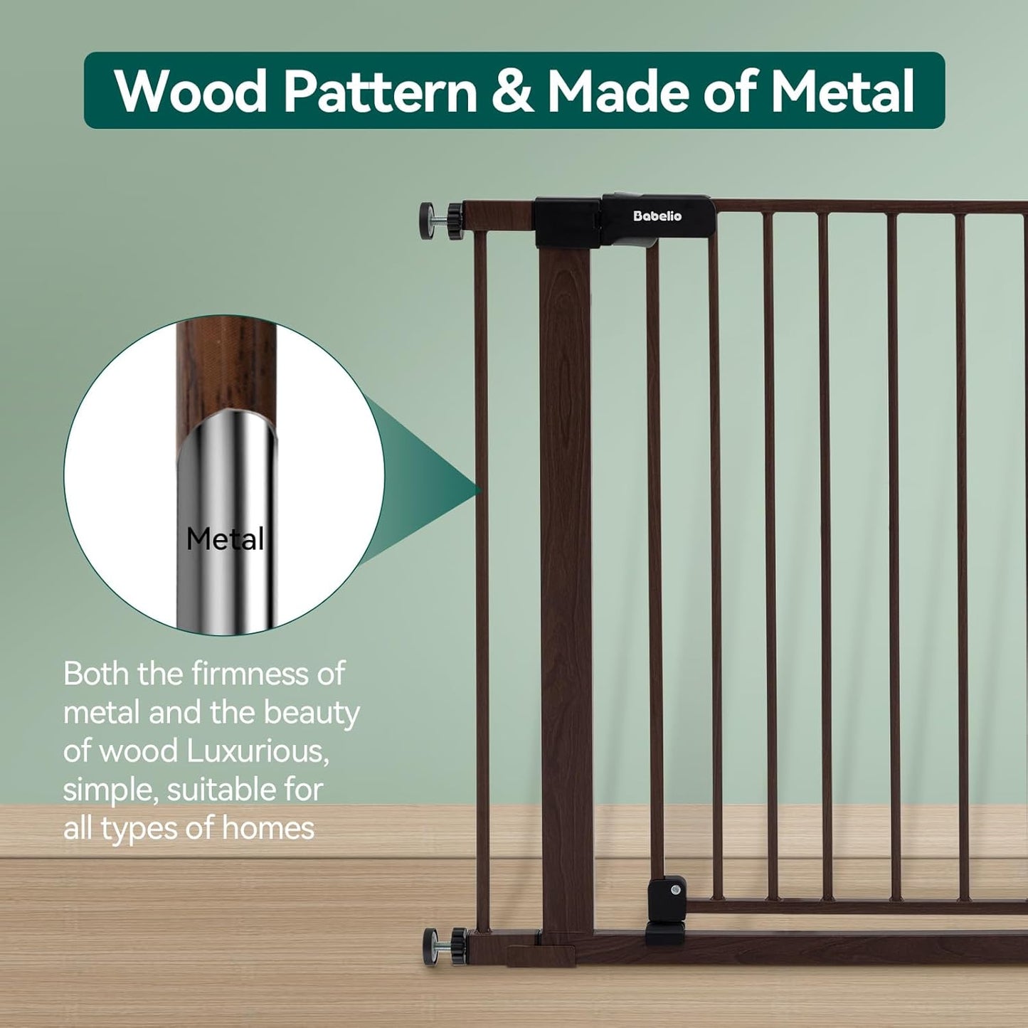 Babelio Adjustable Pressure-Mounted Baby Gate
