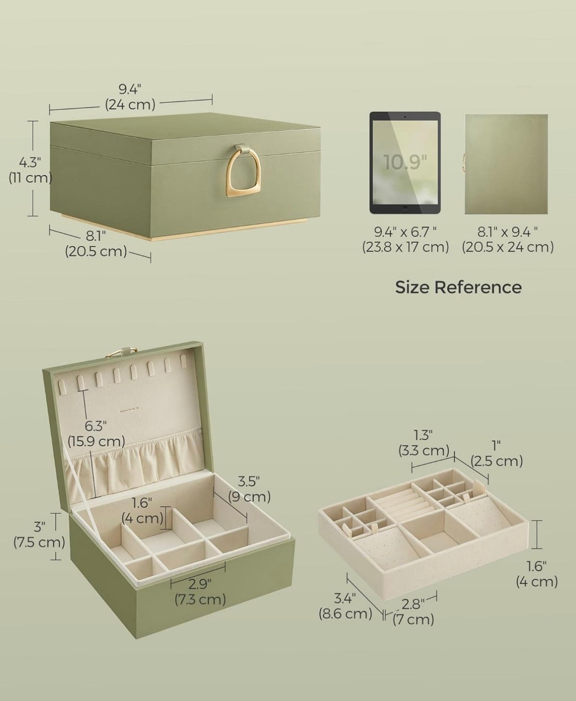 Luxury Floating Jewelry Box Organizer