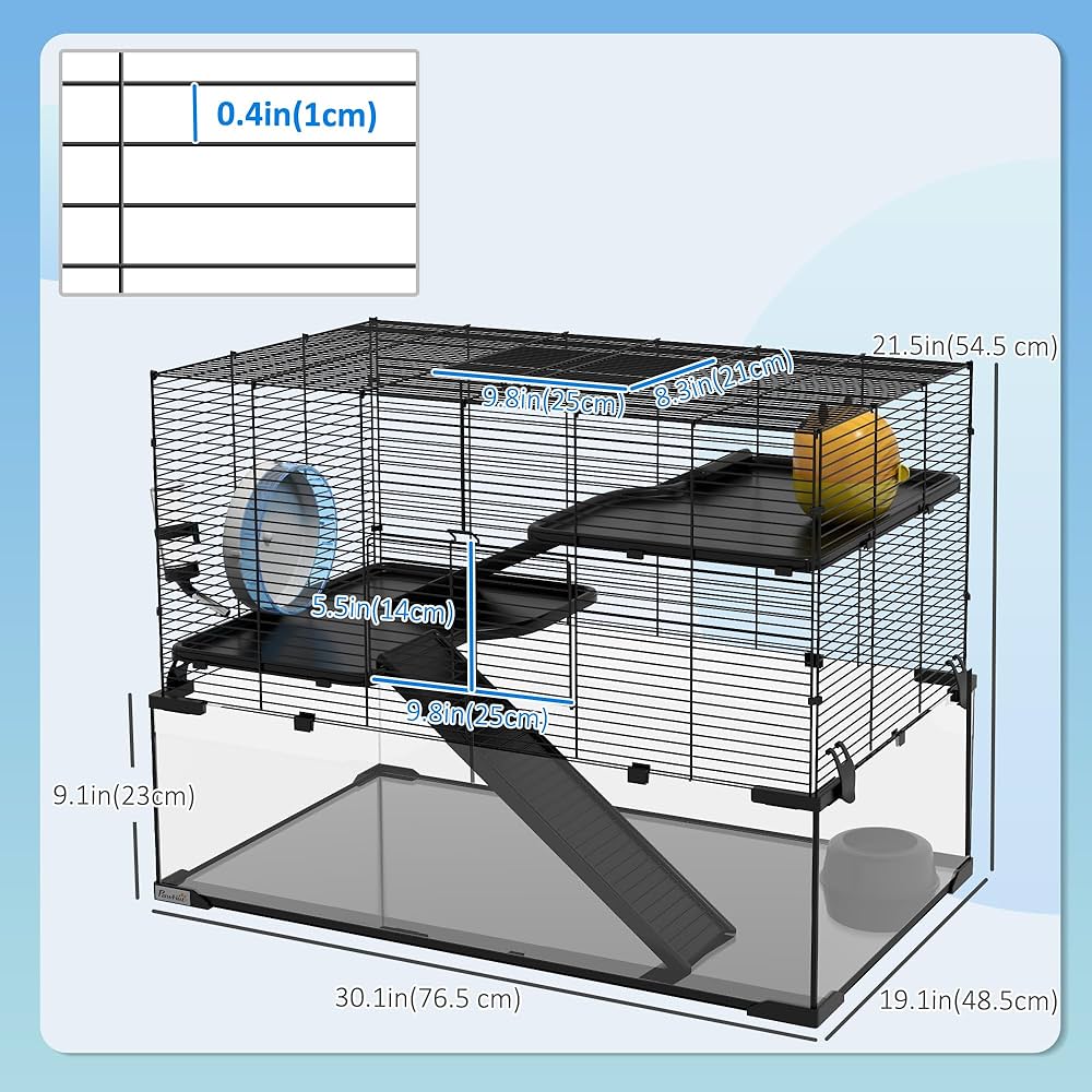 PawHut Multi-Level Hamster Habitat