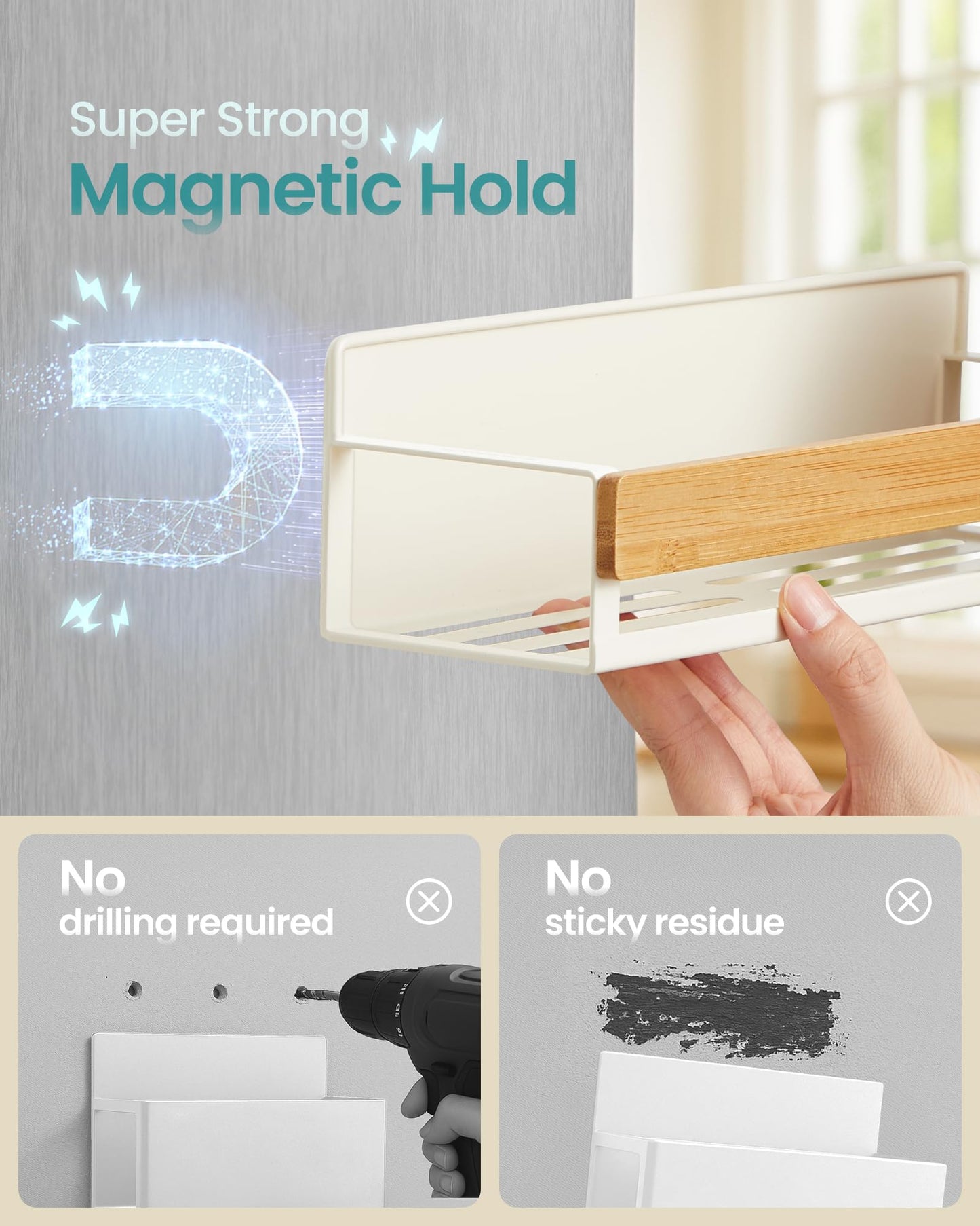 Magnetic Refrigerator Spice Rack Set