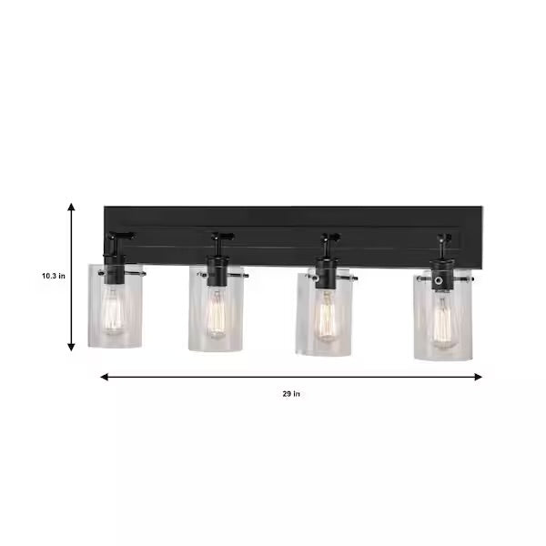 Hampton Bay 4-Light Espresso Bronze Vanity Light