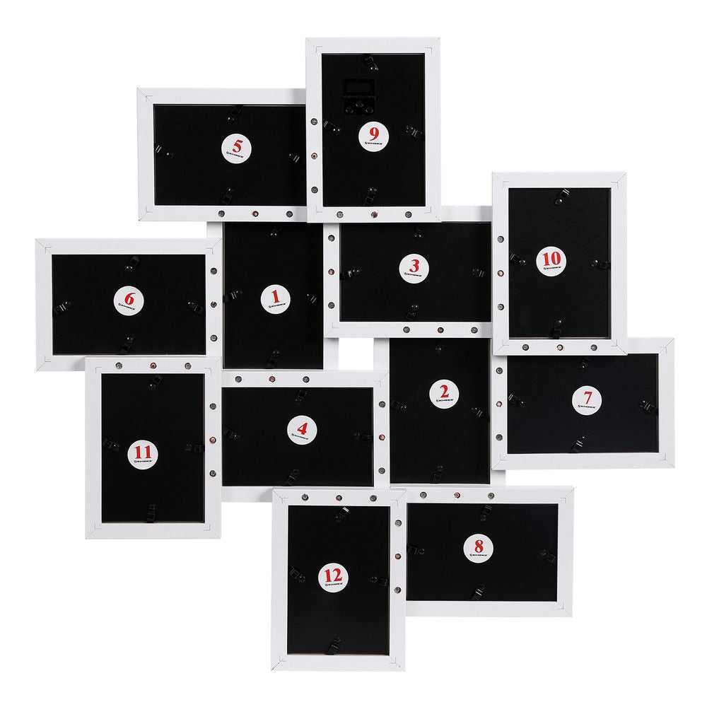 SONGMICS 12-Pack White Collage Picture Frame Set – 4 × 6 in
