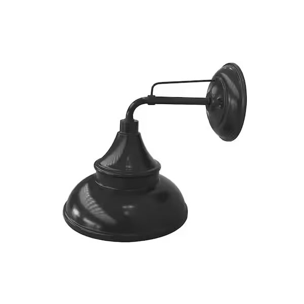 Hampton Bay Outdoor Black Barn Light Wall Sconce