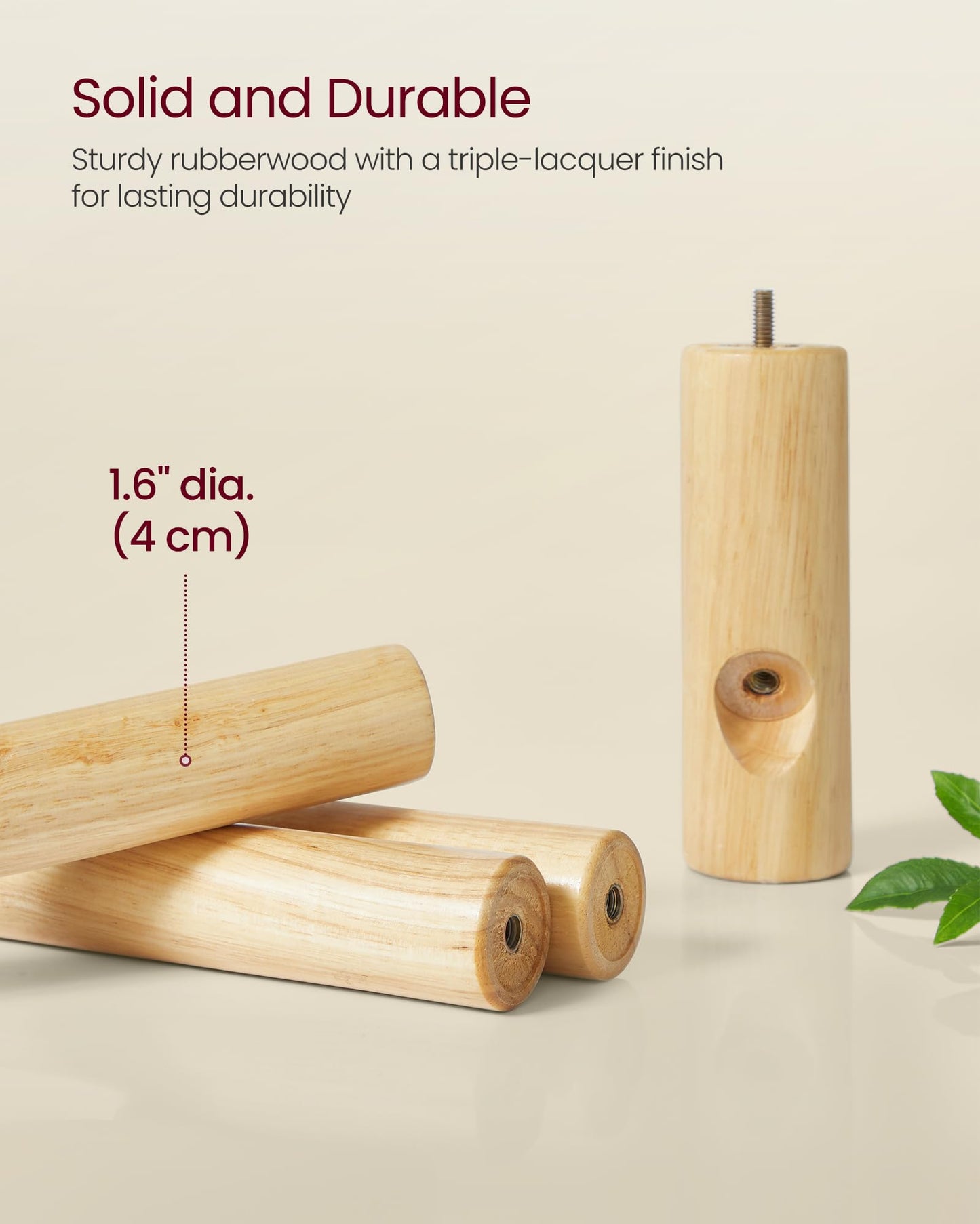 VASAGLE Solid Wood Coat Rack