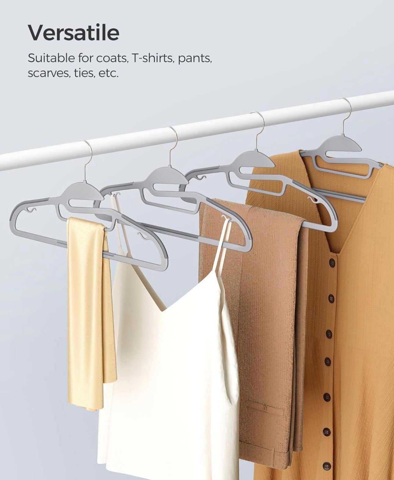 SONGMICS Slim Non-Slip Clothes Hangers (50 Pack)