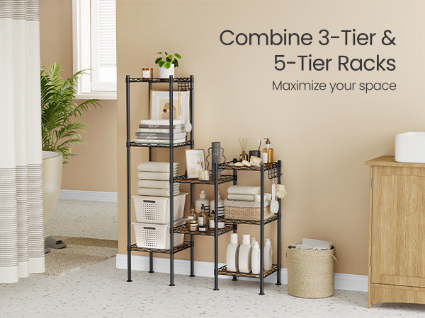 5-Tier Adjustable Metal Storage Shelf