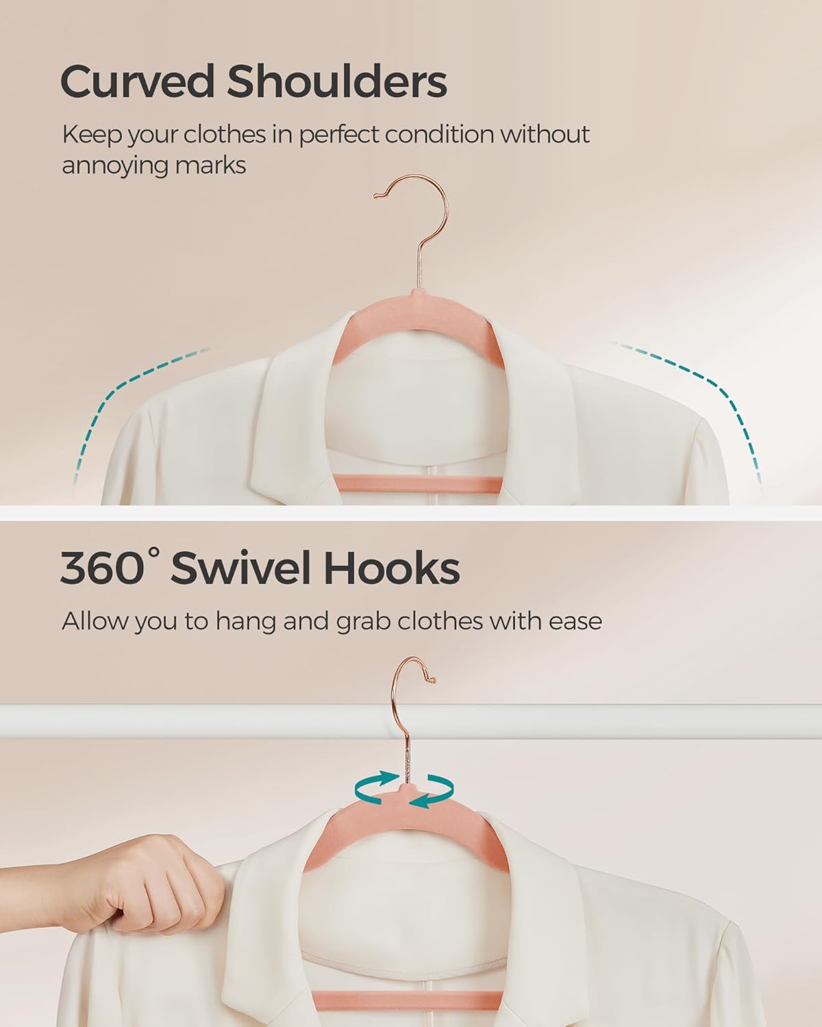SONGMICS Velvet Slim Hangers – 50 Pack