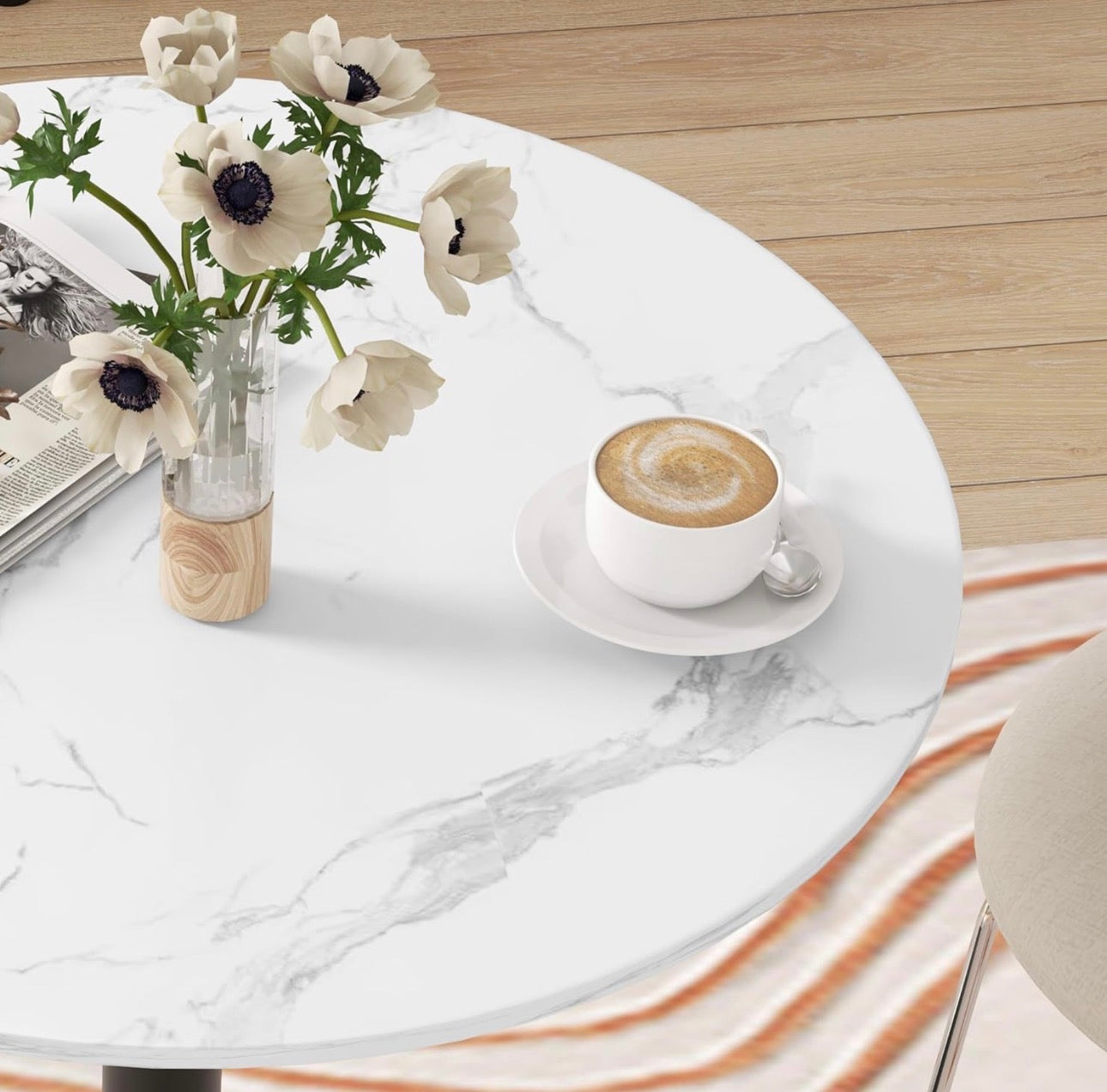 HOMCOM Modern Round Dining Table