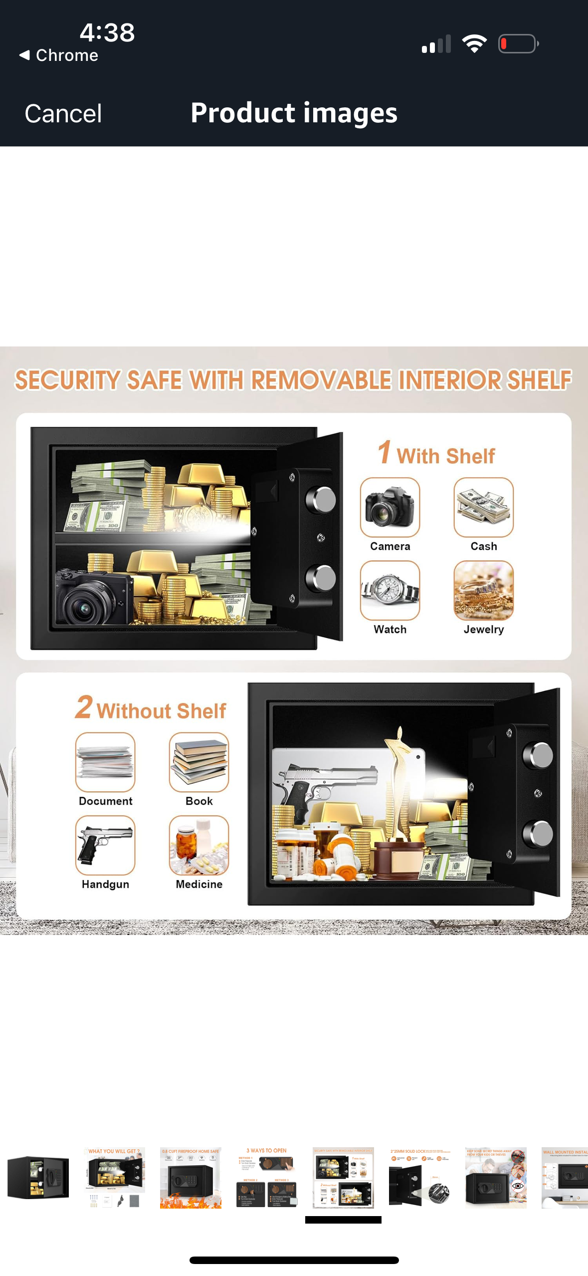 Homirxan 1.2 Cu Ft Electronic Safe with Alarm & Key Backup – 40 % Off Amazon Price!