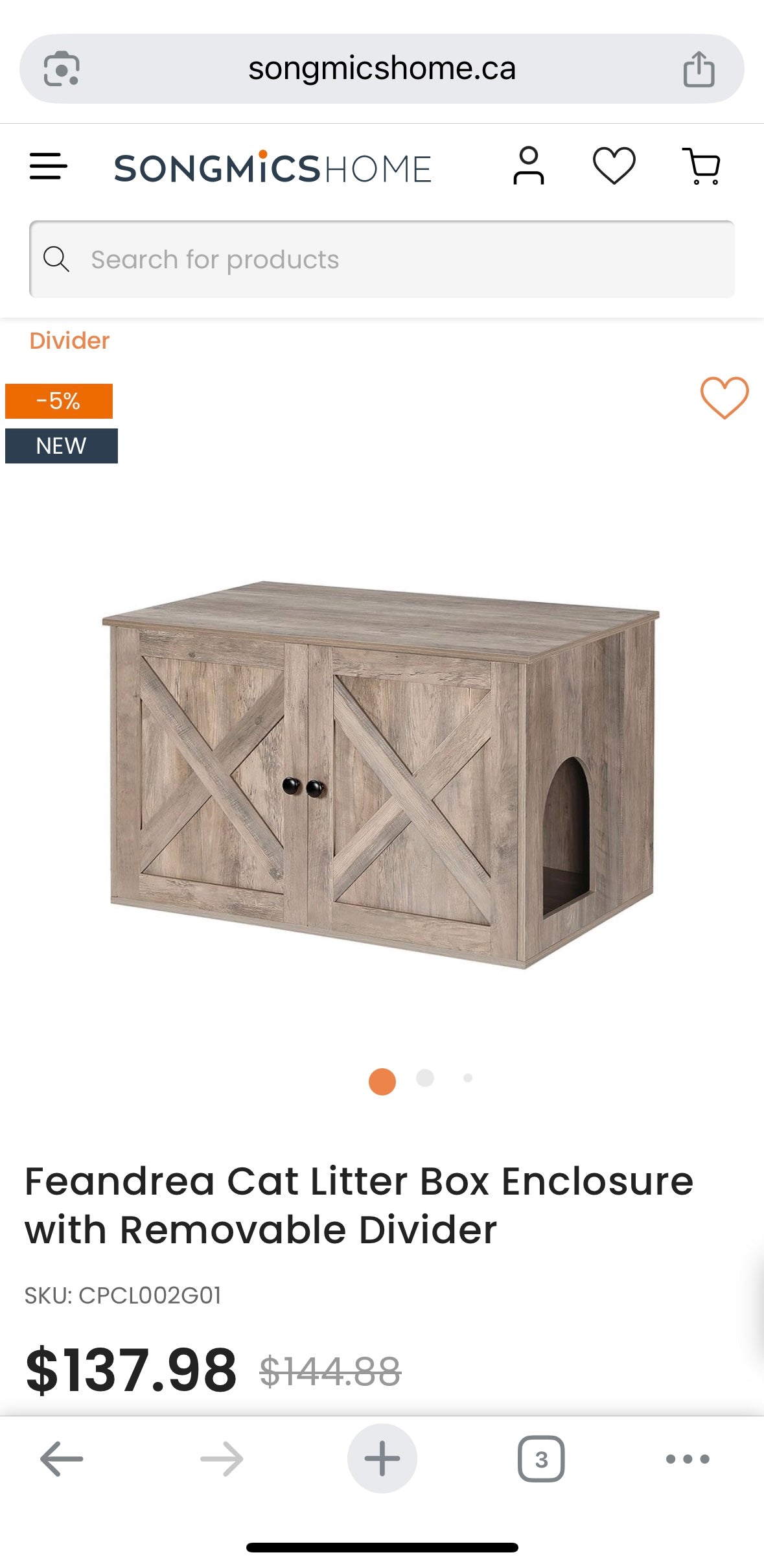 Rustic Cat Litter Box Enclosure with Barn Doors