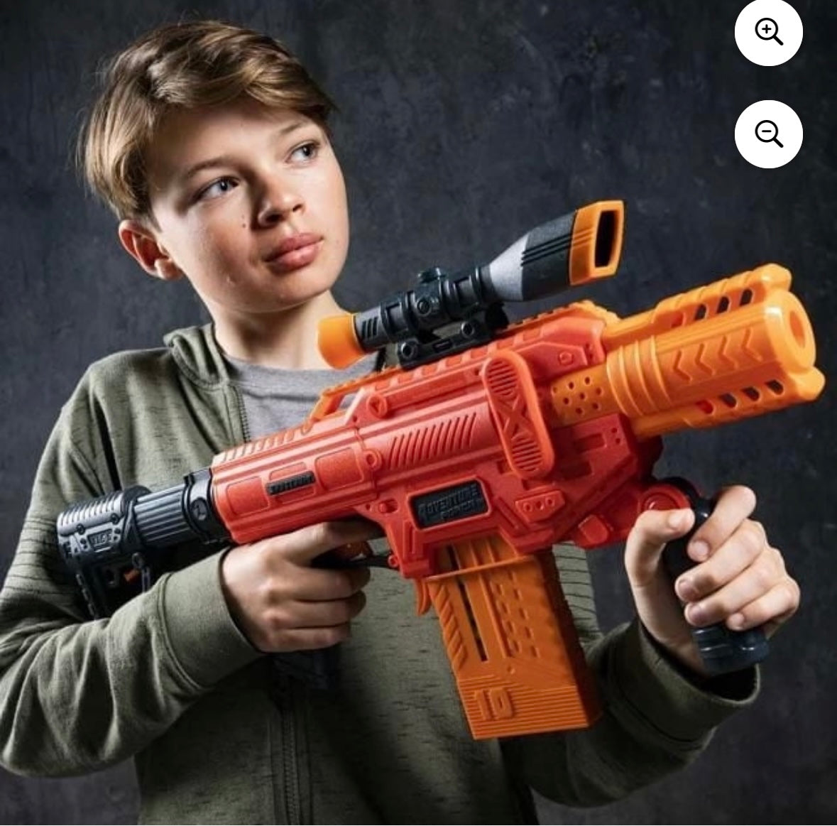 Adventure Force Spectrum Motorized Clip-Fed Blaster – Semi-Auto Rapid Fire | 10-Dart Clip + Scope Included