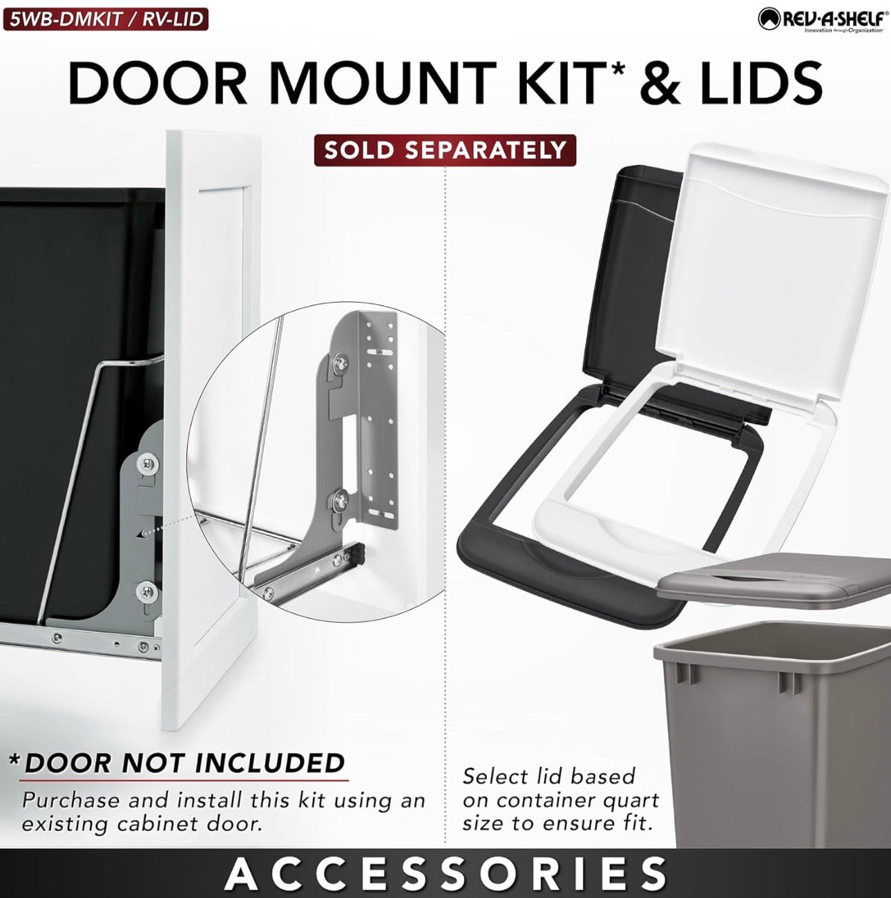 Rev-A-Shelf Double 27-Quart Pull-Out Waste Container System