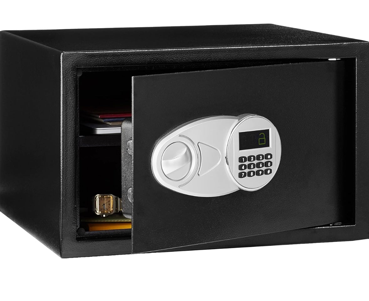 NEW – Amazon Basics 1.2 Cubic Foot Electronic Security Safe with Digital Lock & Keys