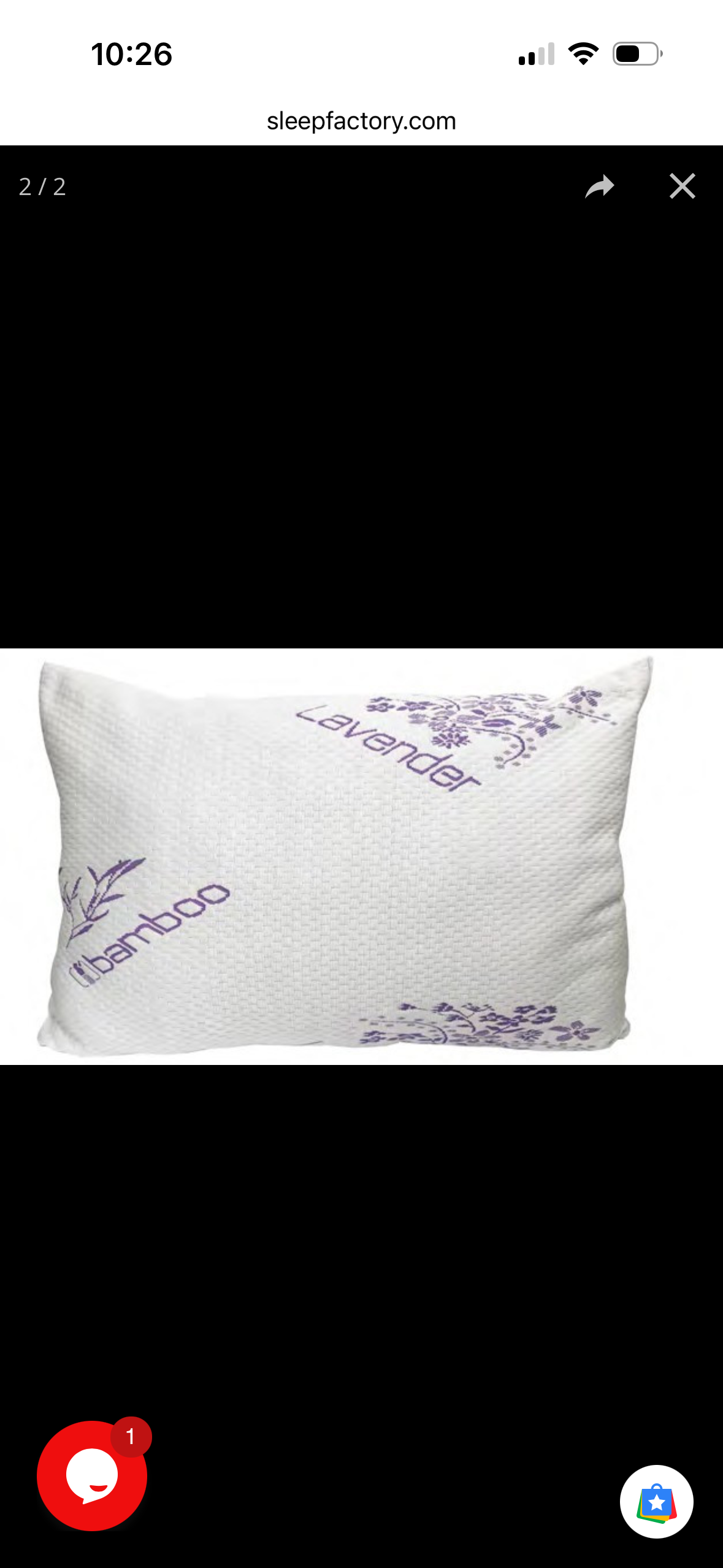 Lavender Infused Bamboo Pillow – Queen Size