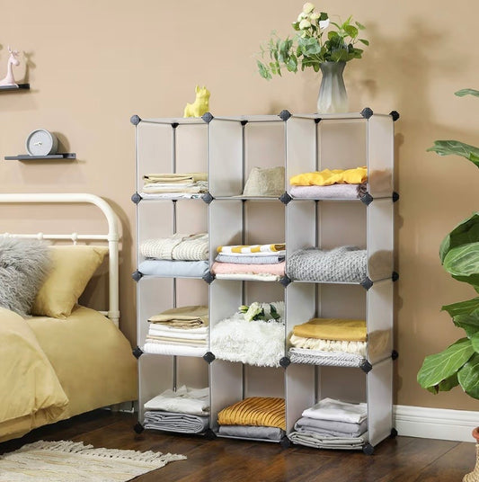 12-Cube Modular Storage Organizer
