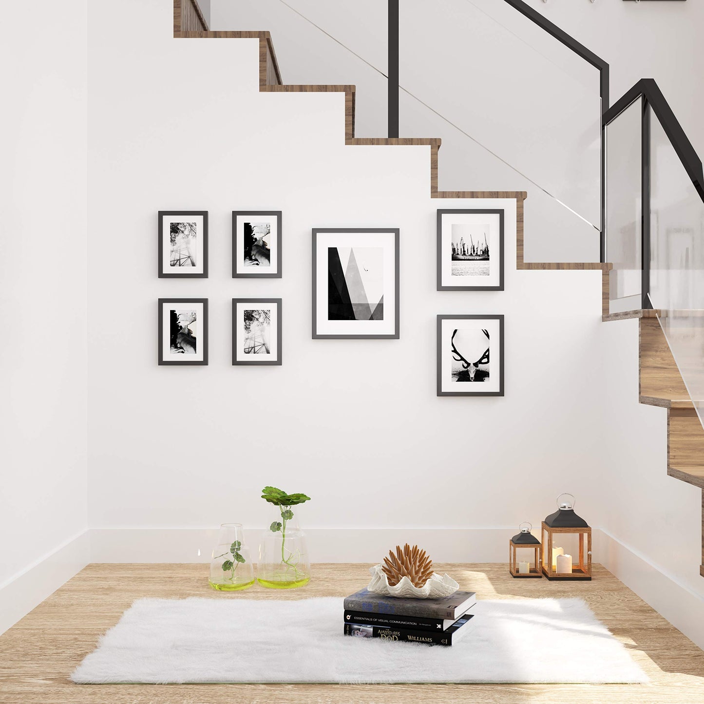 SONGMICS 7-Piece Gallery Wall Picture Frame Set