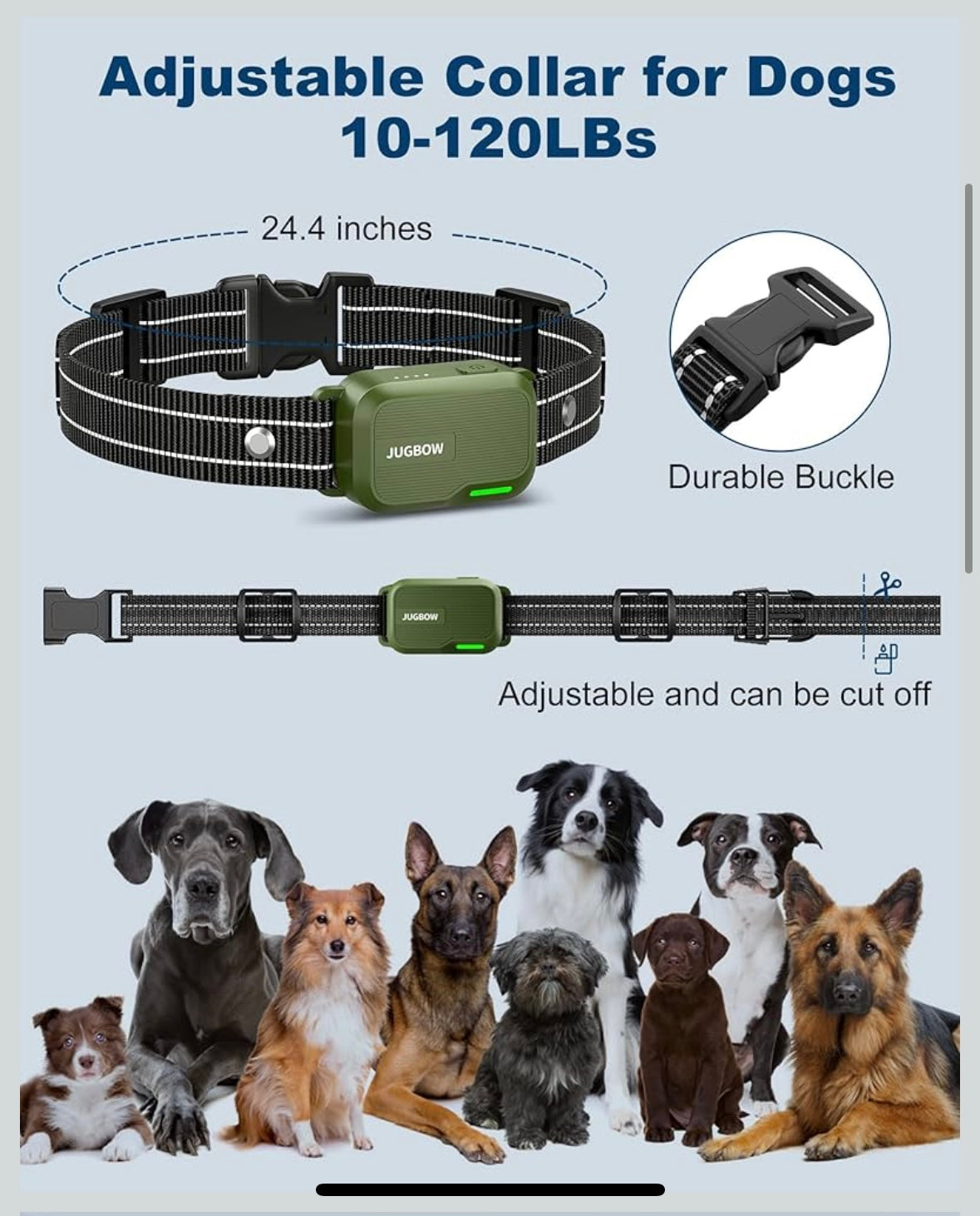 Jugbow Dog Training Collar – 4 Safe Training Modes | 3300 FT Range | Waterproof & Rechargeable
