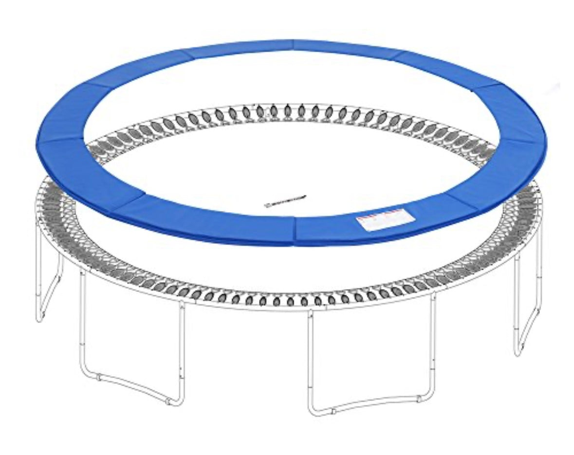 14FT Trampoline Replacement Safety Pad — Heavy-Duty UV & Water-Resistant Cover (Blue)