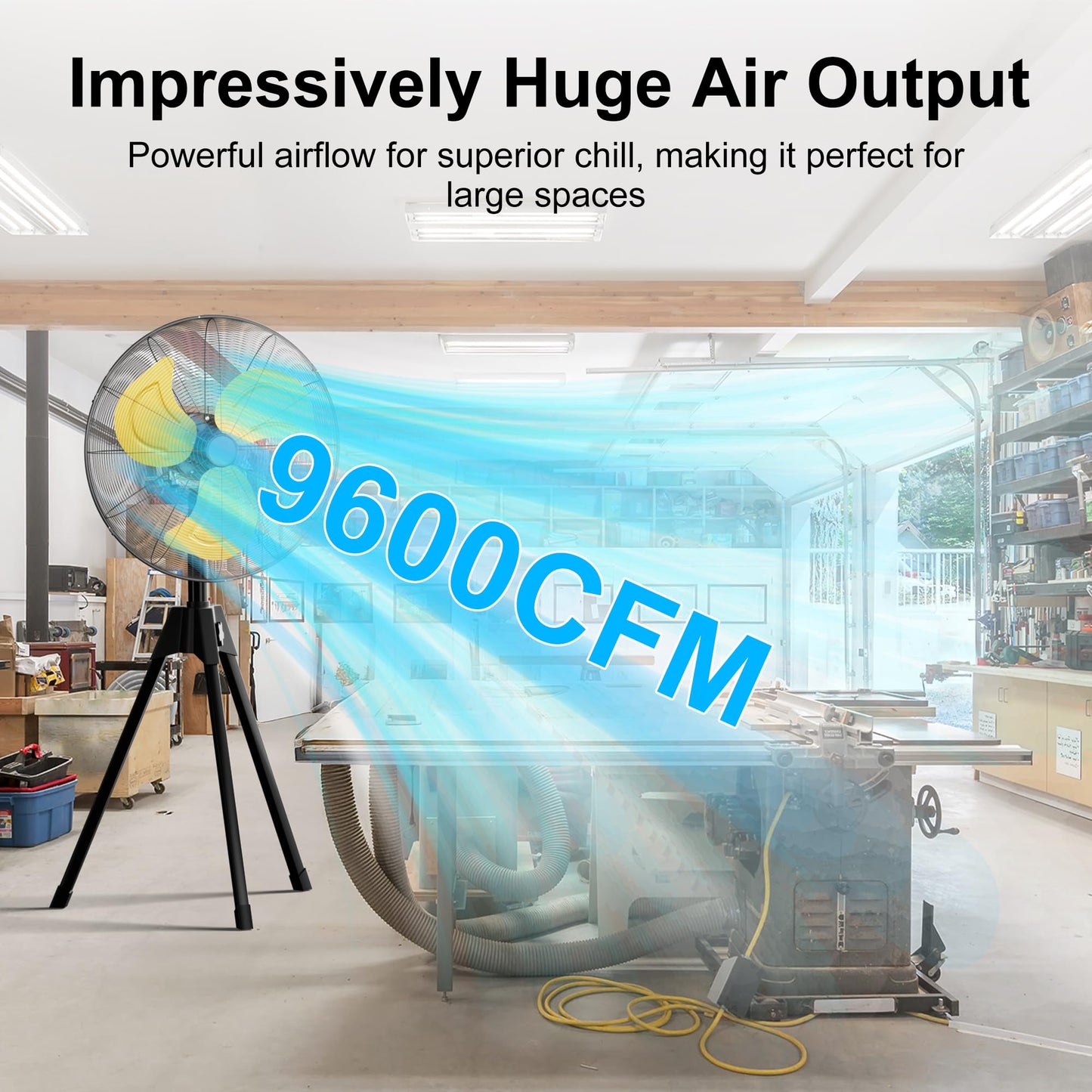 Uthfy 30” High-Velocity Industrial Pedestal Fan