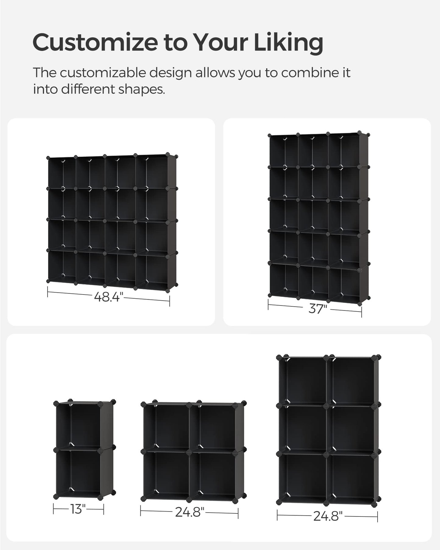 16-Cube Modular Storage Organizer