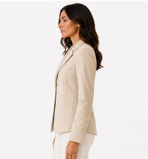 Women’s Suede Blazer Jacket – Sizes Small & Medium