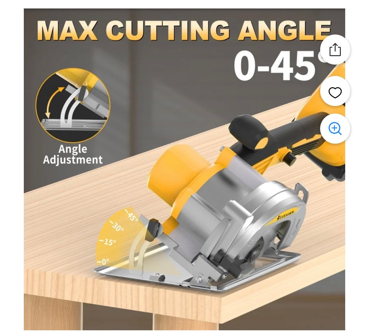 KITESDER 20V Brushless Cordless Circular Saw Kit