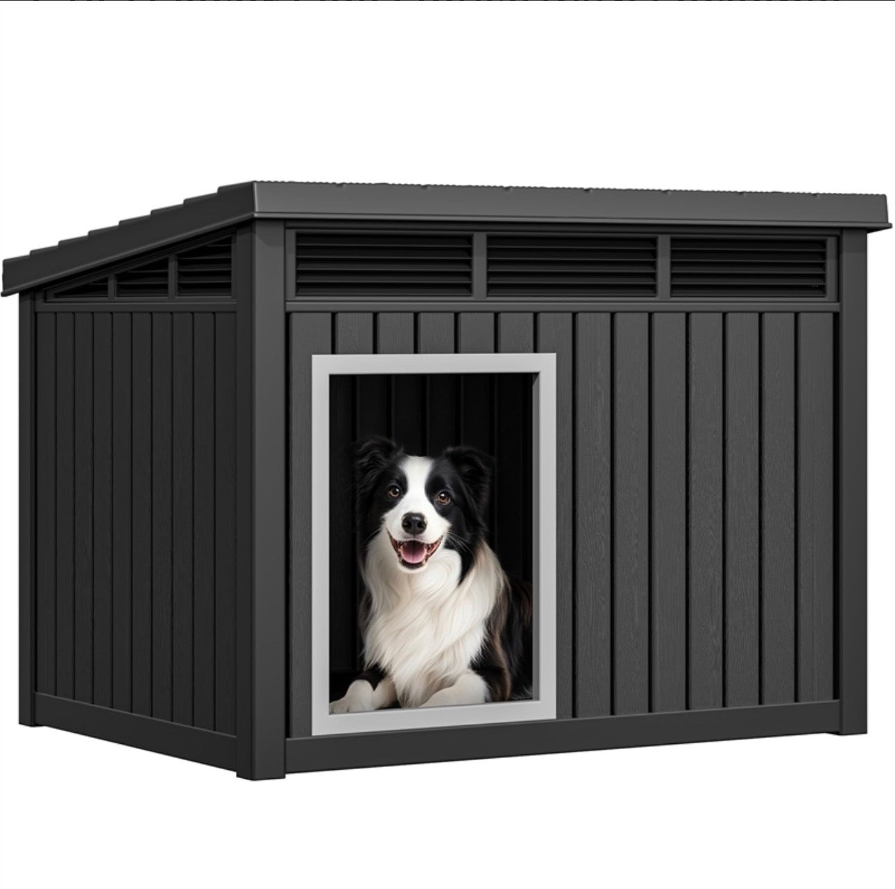 CRO Decor Wood-Grain Pet Cage with Lockable Latch