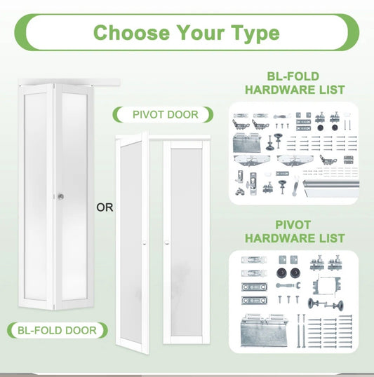 1-Lite Frosted Glass Pivot Door