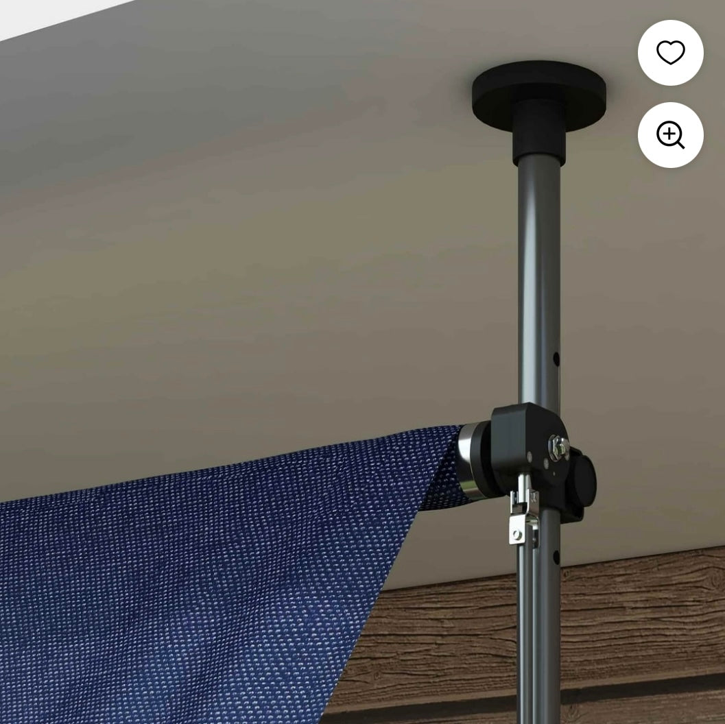 Outsunny Freestanding Retractable Awning – Adjustable Tilt & Height | UV Protection | Aluminum & Steel Frame