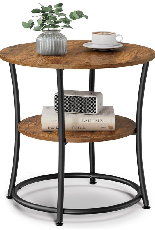 VASAGLE Industrial Round Side Table