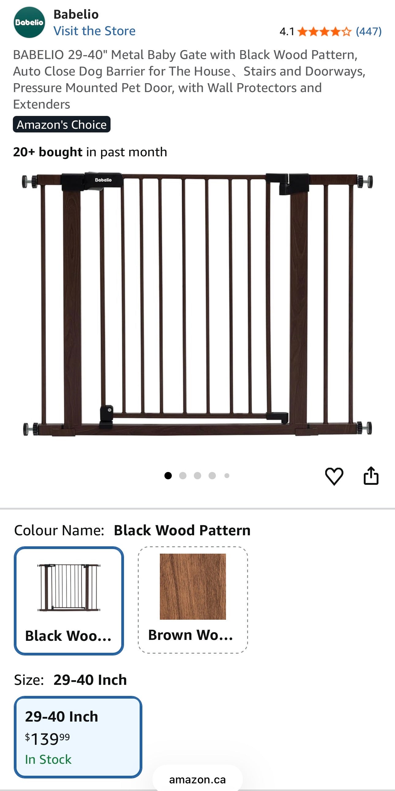 Babelio Adjustable Pressure-Mounted Baby Gate