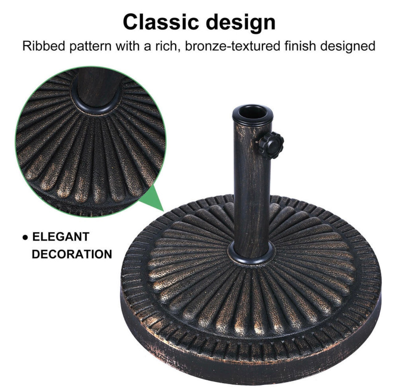 Yardlab™ Heavy-Duty Umbrella Base Stand