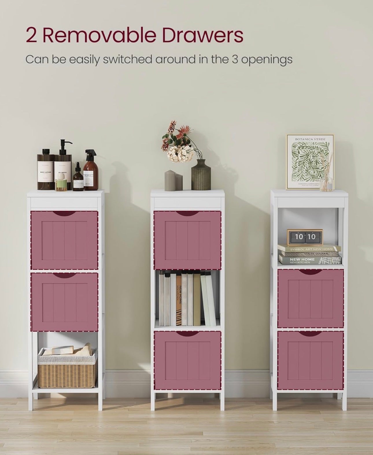 VASAGLE Slim Freestanding Bathroom Storage Cabinet