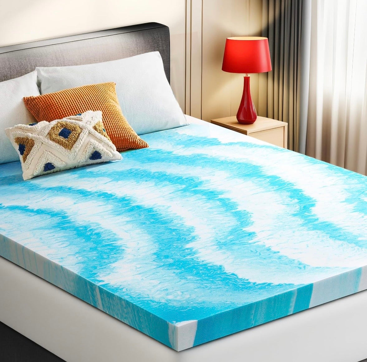 SakuraHome King Memory Foam Mattress Topper