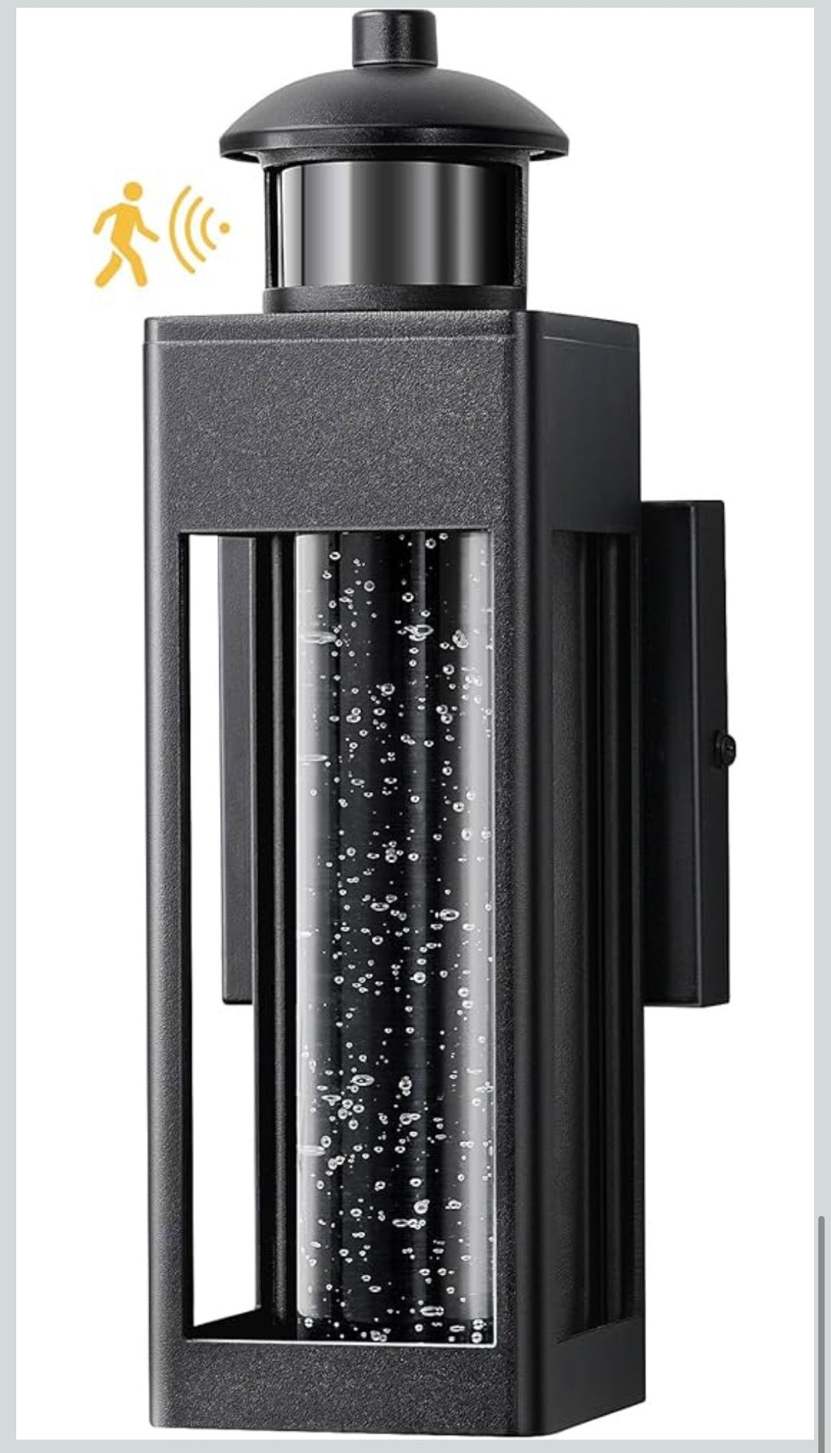 EDISHINE Motion Sensor LED Outdoor Wall Light – Black