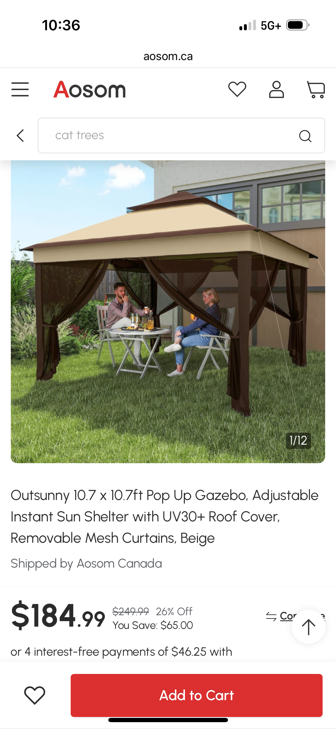 Outsunny 10×10 ft Pop-Up Gazebo Tent with Mesh Curtains — Adjustable Height, UV30+ Protection, and Carry Bag (Modern Grey)