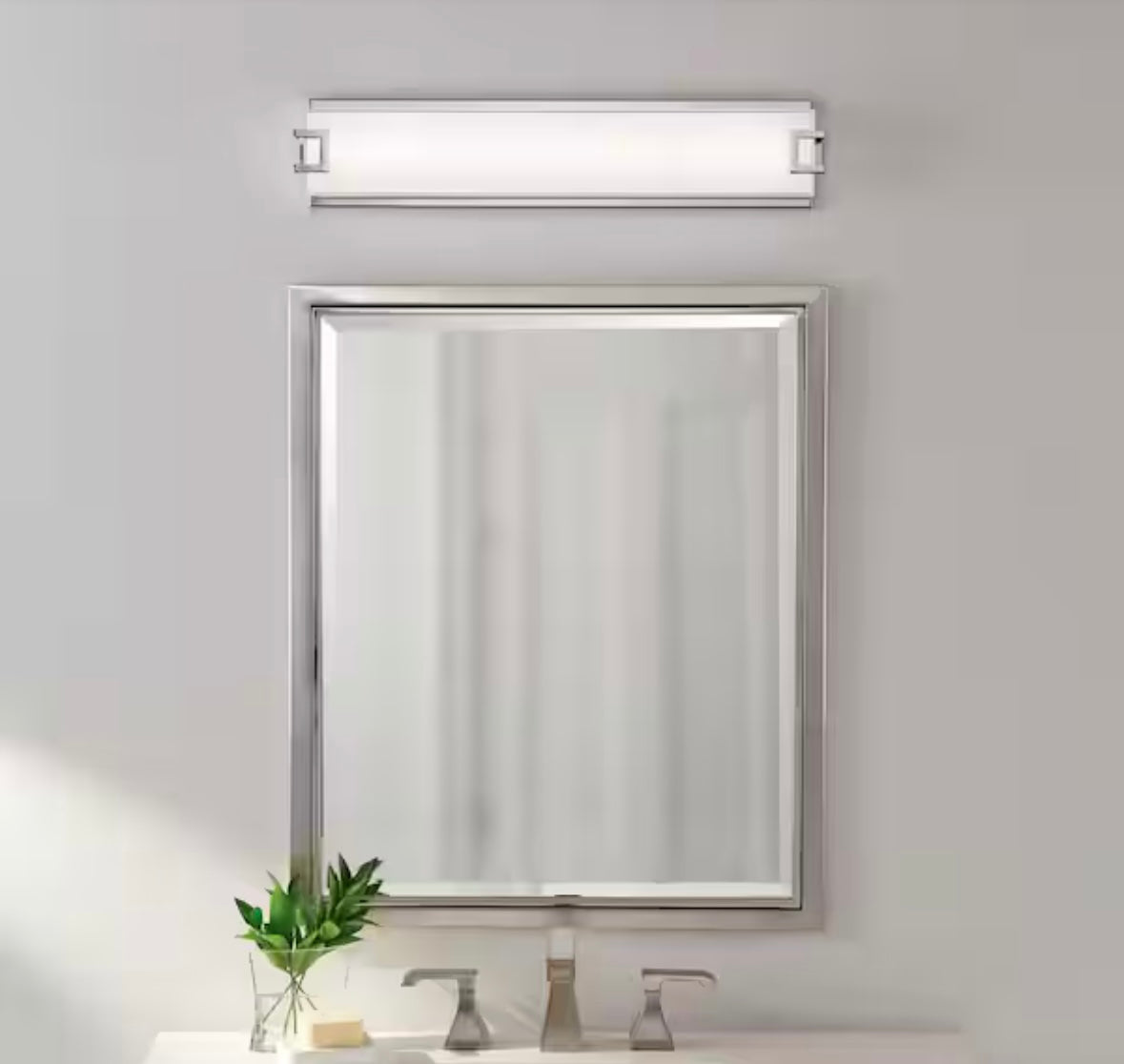 Home Decorators Collection LED Vanity Light Fixture — Modern 32W Integrated LED Bathroom Wall Light