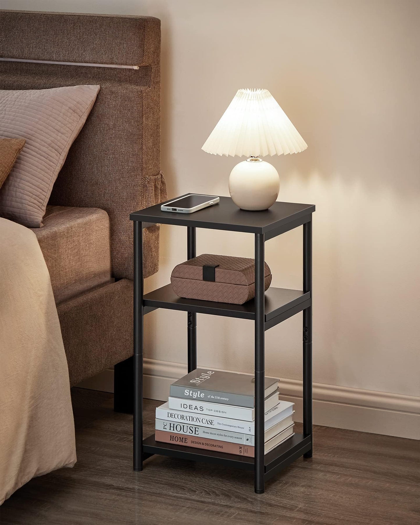 VASAGLE 3-Tier Industrial Side Table
