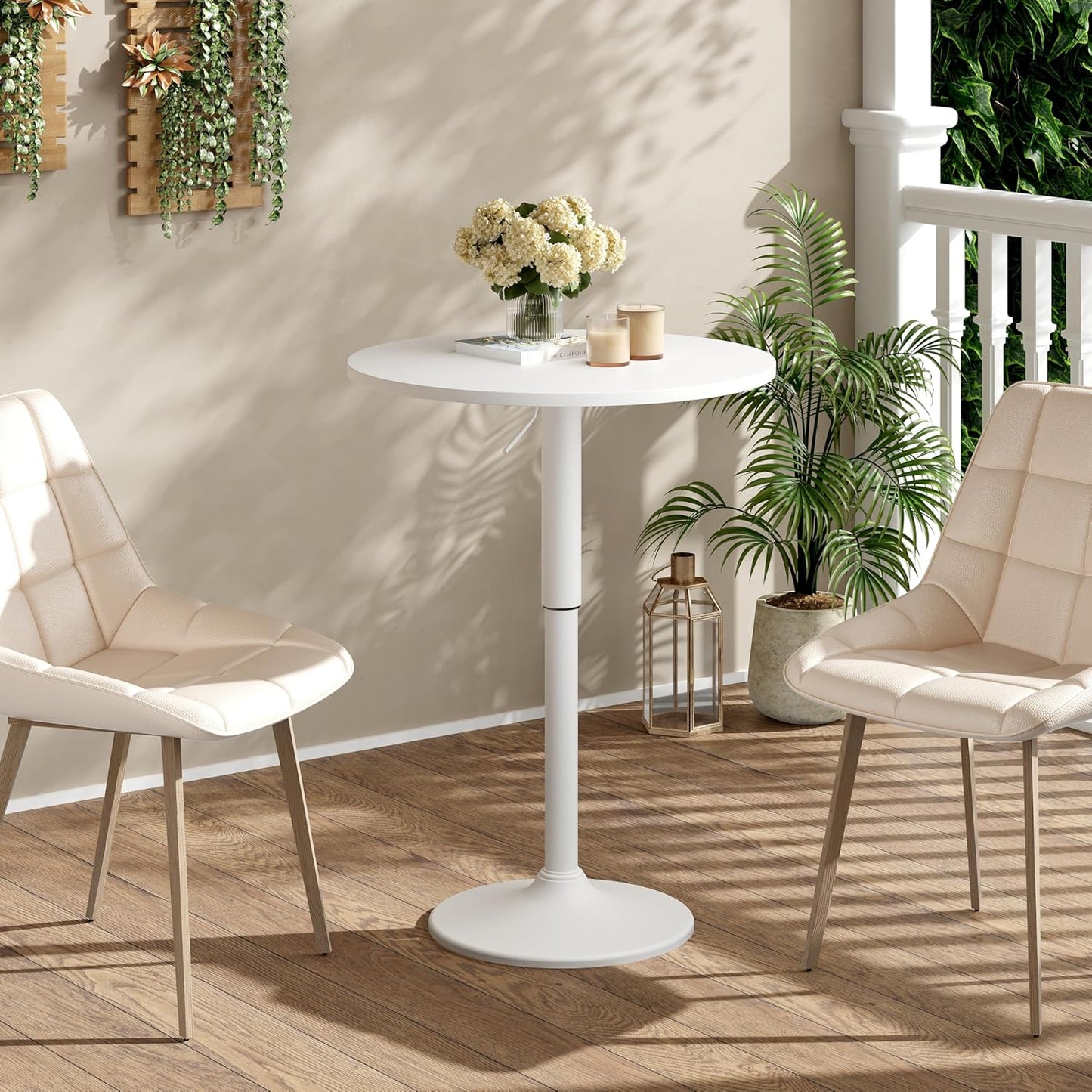 HOOBRO Adjustable Round Bar Table