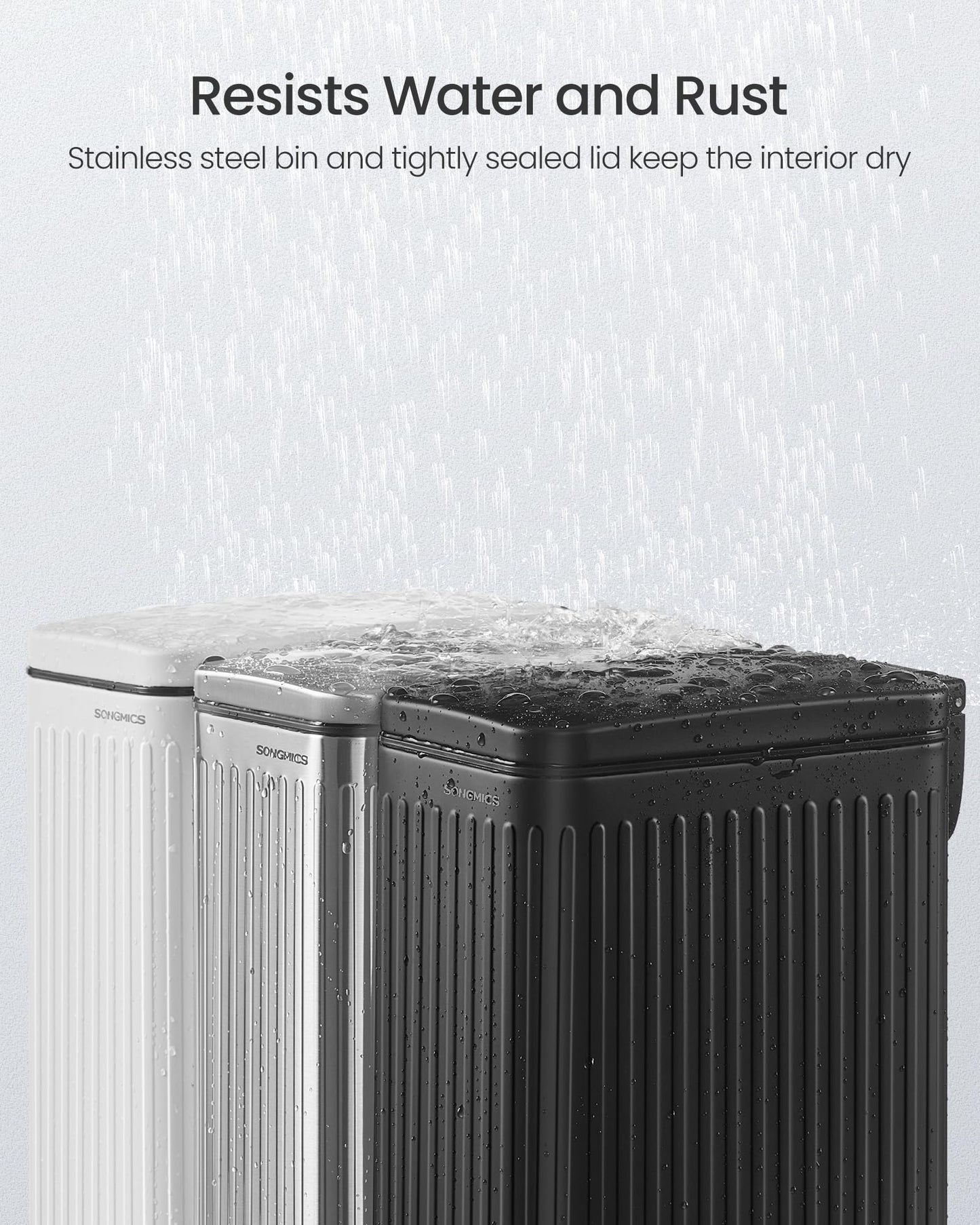 SONGMICS Slim Step Trash Can
