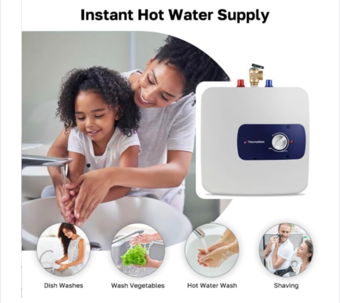 1.3-Gallon Mini Tank Electric Water Heater
