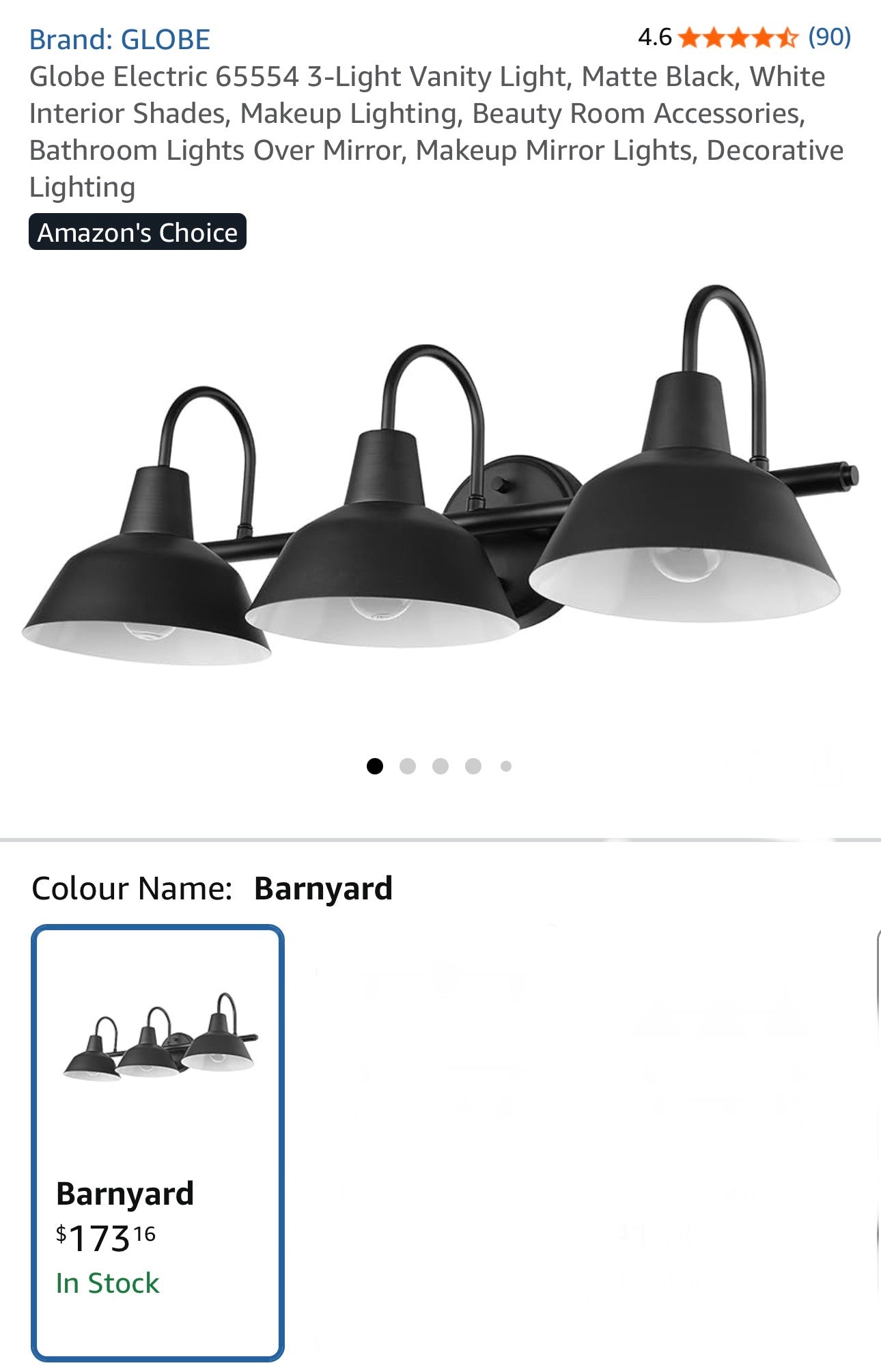 Globe Electric – Barnyard 3-Light Industrial Vanity Light