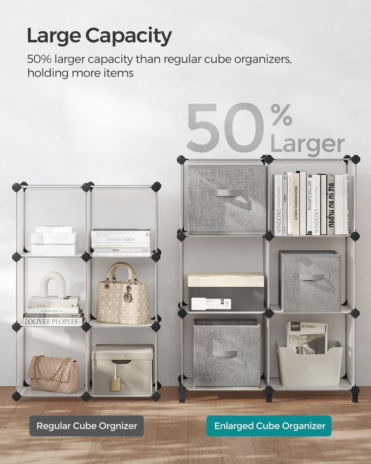 SONGMICS 6-Cube Modular Storage Organizer