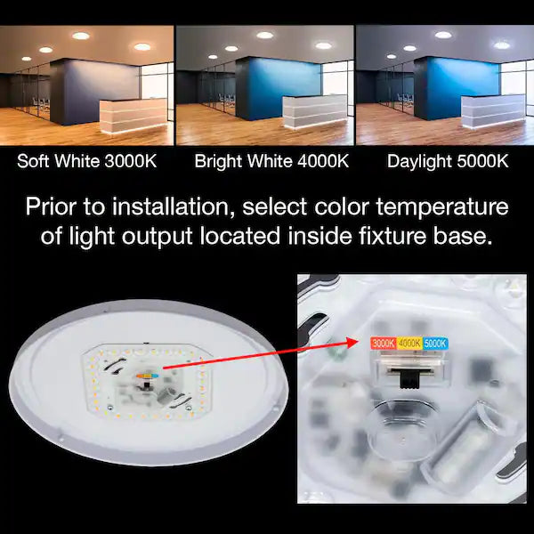Commercial Electric 20” White Round LED Flush Mount Ceiling Light